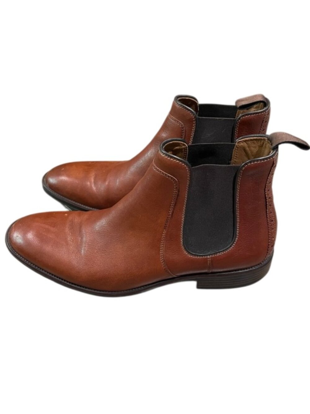 Johnston & Murphy Mens Brown Leather Henrick Chelsea Boots Size 11 M 15-1483